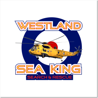 Westland Sea King Search and rescue helicopter in RAF roundel, Posters and Art